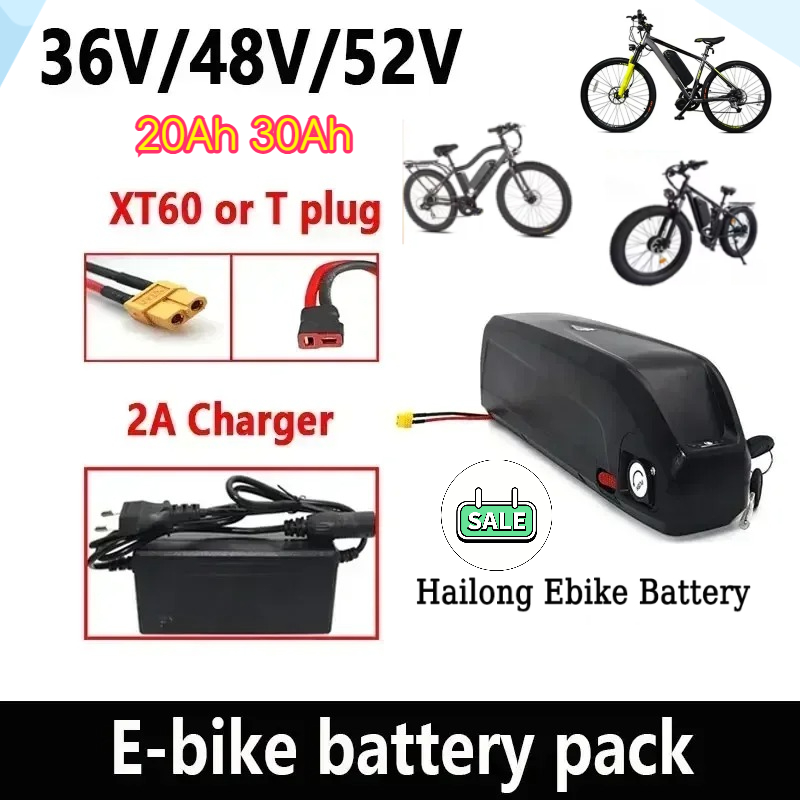 🔋36-48-52V For Motor Electric  - đánh giá và giá Ebike Battery 48V 20Ah Hailong