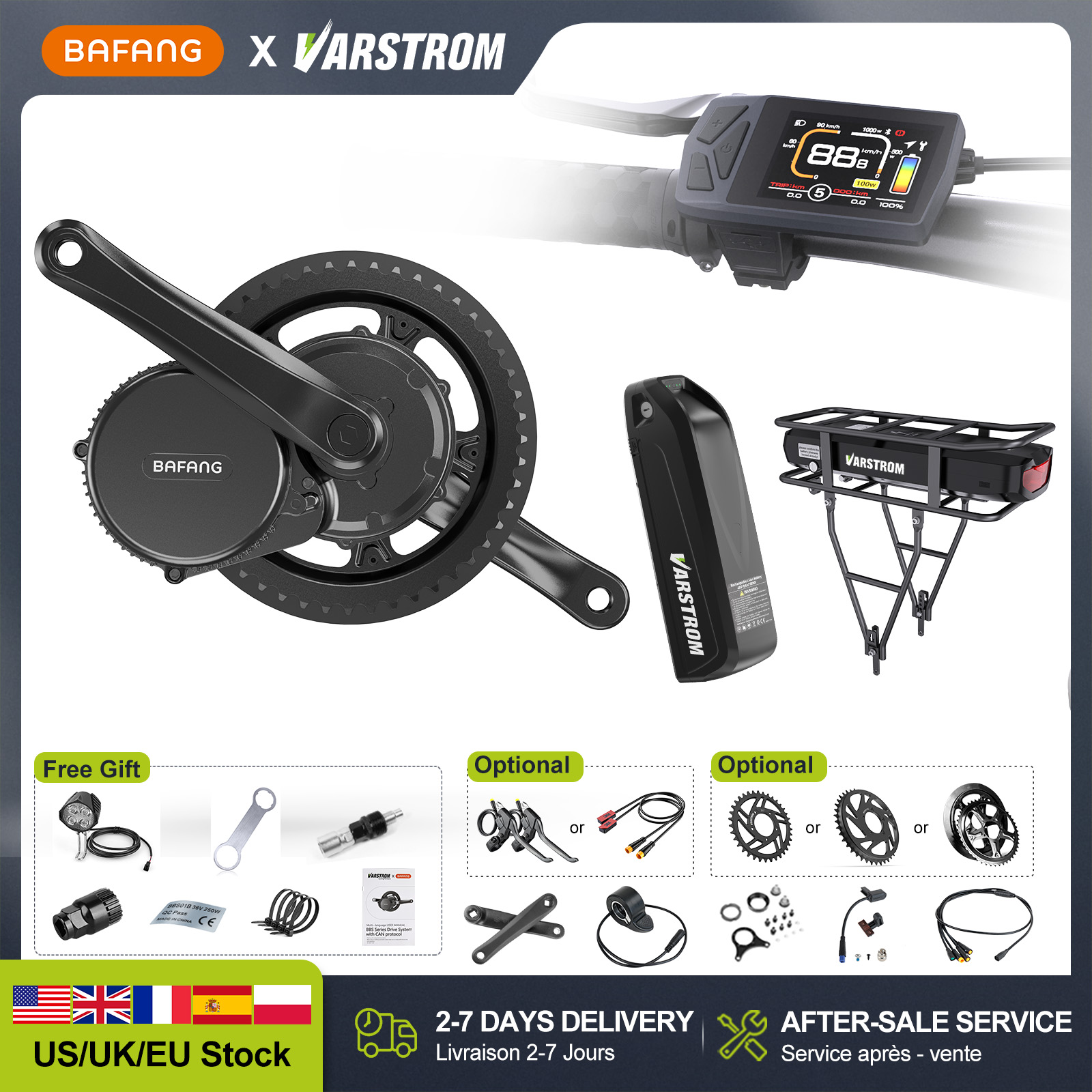 [US Direct] BAFANG 48V 500W750 - đánh giá và giá Bafang Bbshd 1000W Conversion Kit