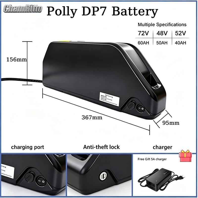 Electric bicycle 36v 48v 52v 2 - đánh giá và giá Electric Bicycle Battery 72V 30Ah