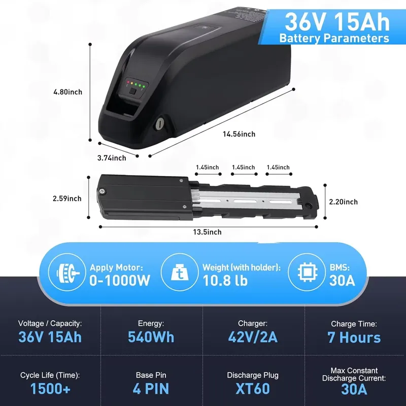 Hailong E-Bike Battery 36V 48V - đánh giá và giá Ebike Battery 48V 20Ah Hailong
