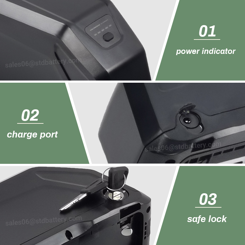 Downtube Ebike Battery 52V 13A - đánh giá và giá Ebike Battery 48V 20Ah Hailong