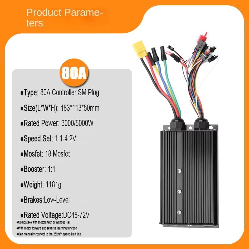 3000W 5000w Electric Vehicle C - đánh giá và giá Sine Wave Controller 48V 72V 80A