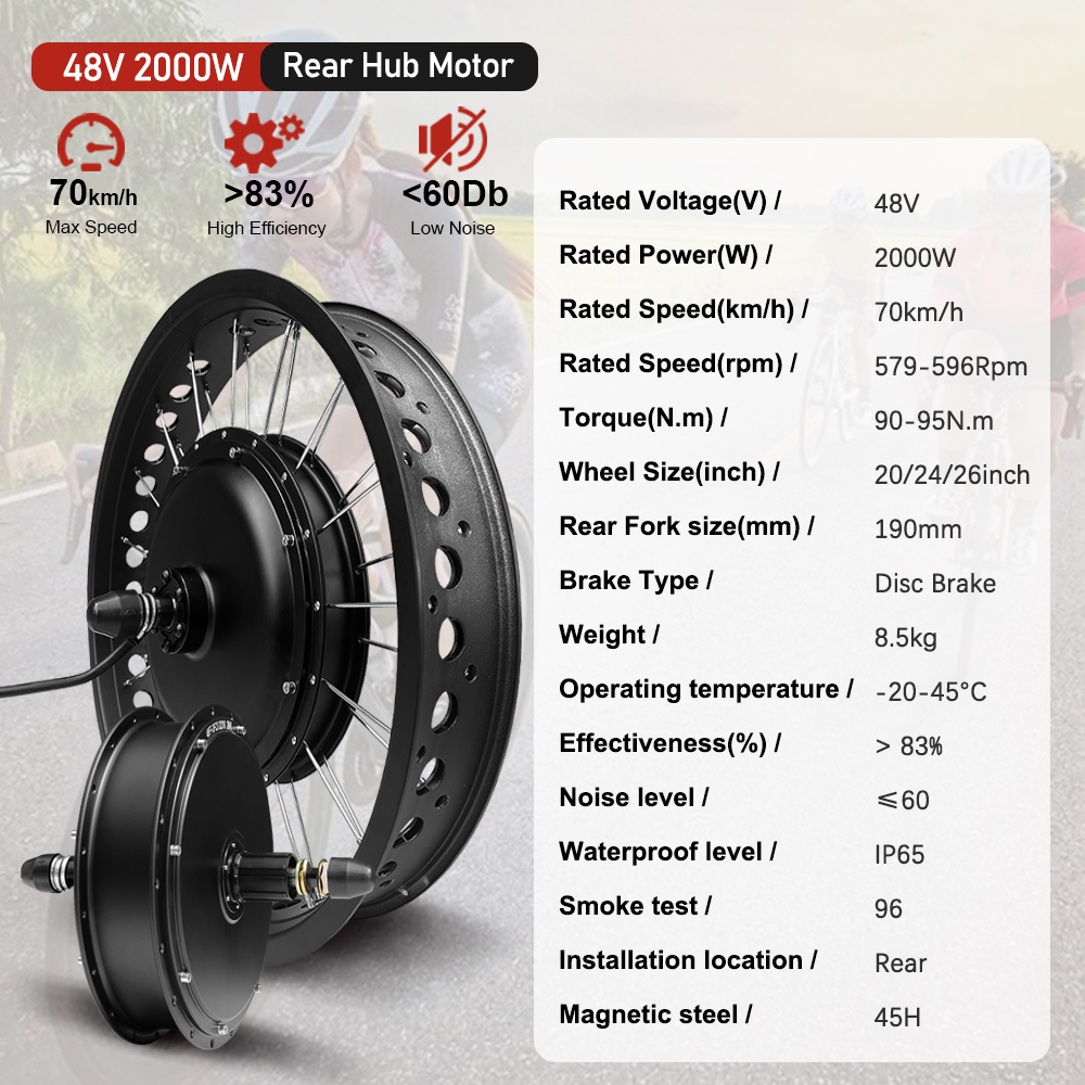 48V2000W Electric Fat Bike Mot - đánh giá và giá 72V 5000W Hub Motor Kit
