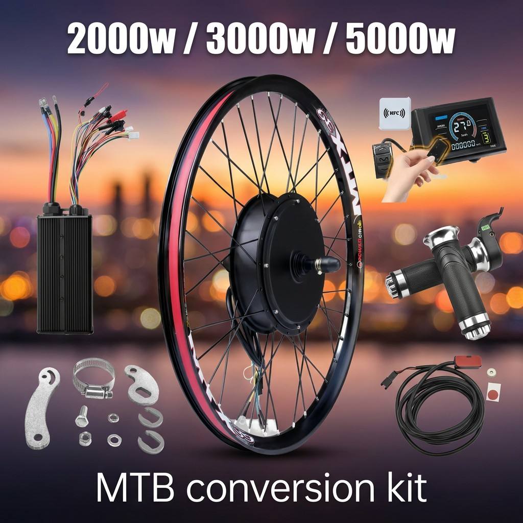 72V 5000W Ebike Kit with S966  - đánh giá và giá 72V 5000W Hub Motor Kit