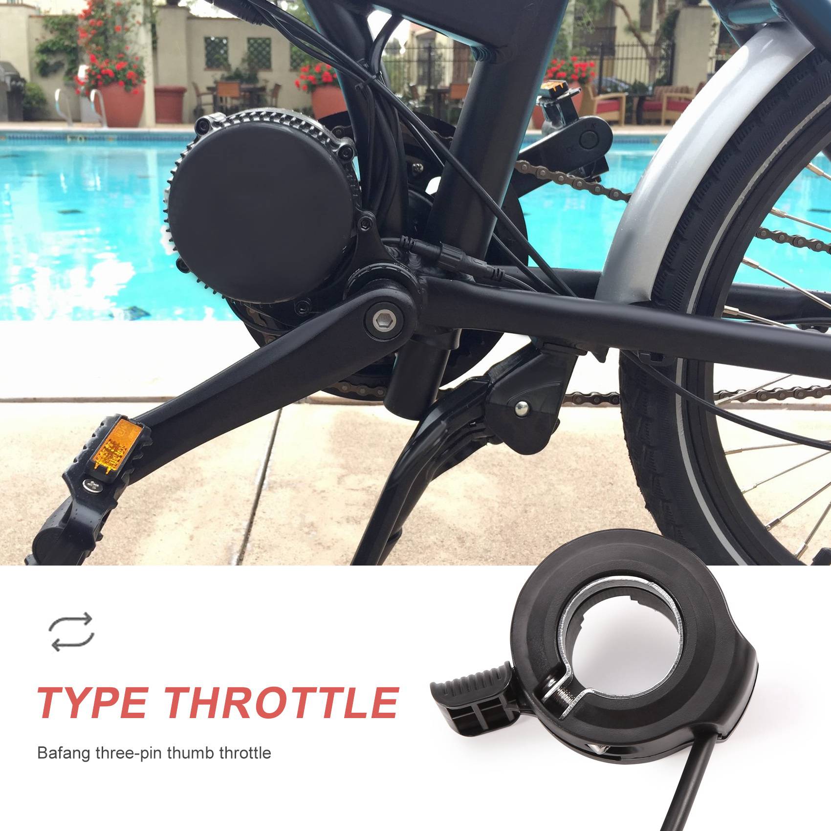 A73T Thumb Throttle for Bafang - đánh giá và giá Mid Drive Motor Kit 52V 1000W