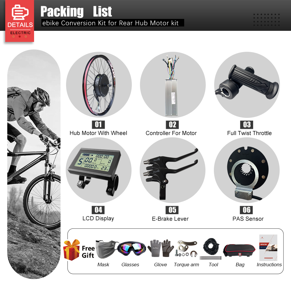 Electric Bike Conversion Kit 7 - đánh giá và giá Ebike Conversion Kit 72V 3000W