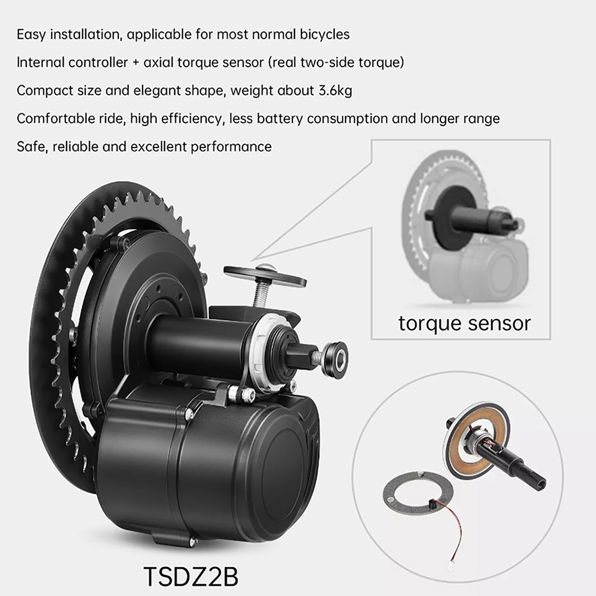 New Version Tongsheng 48V 500W - đánh giá và giá Tongsheng Tsdz2B Mid Drive Motor