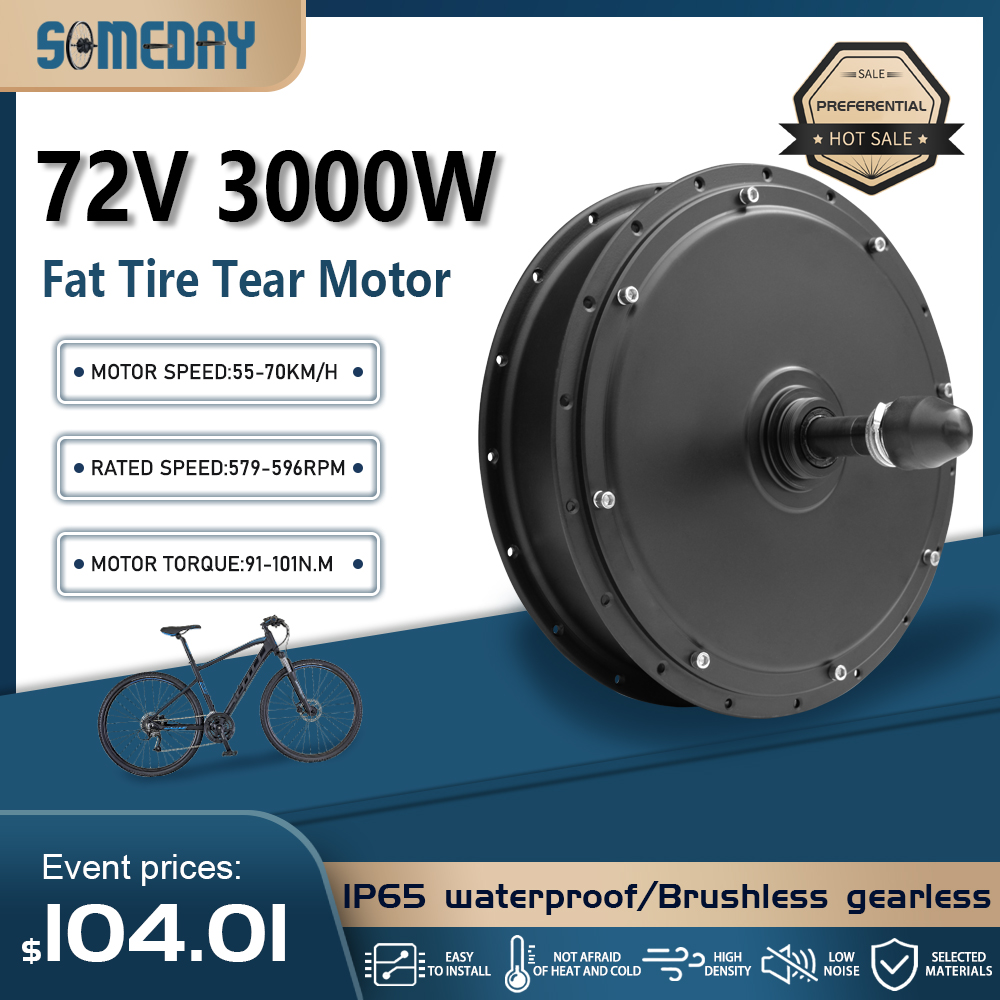 Fat tire E-Bike Motor 72V 3000 - đánh giá và giá Ebike Conversion Kit 72V 3000W