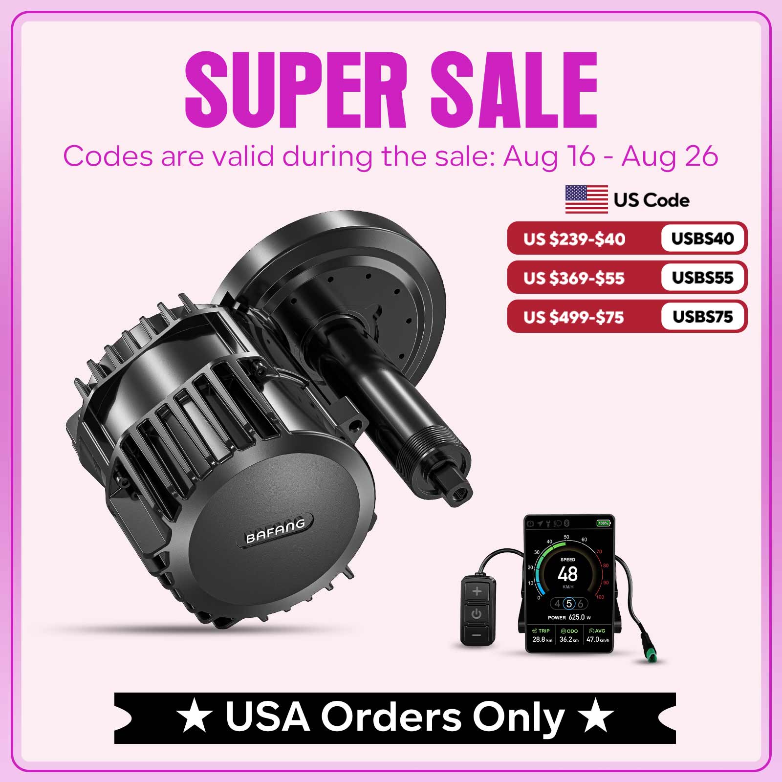 [US Local Stock] Bafang Motor  - đánh giá và giá Bafang Bbs02B 48V 750W Mid Drive Kit